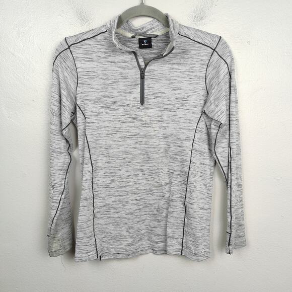 Kuhl Alloy 1/4-Zip Mid-Layer Sweater Boys Large 14-16 Light Gray Heather 1/2 Zip - Picture 1 of 8